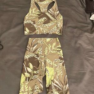 Aerie/offline sports bra and biker short set